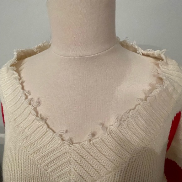 Knit sweater with red hearts - Picture 4 of 5